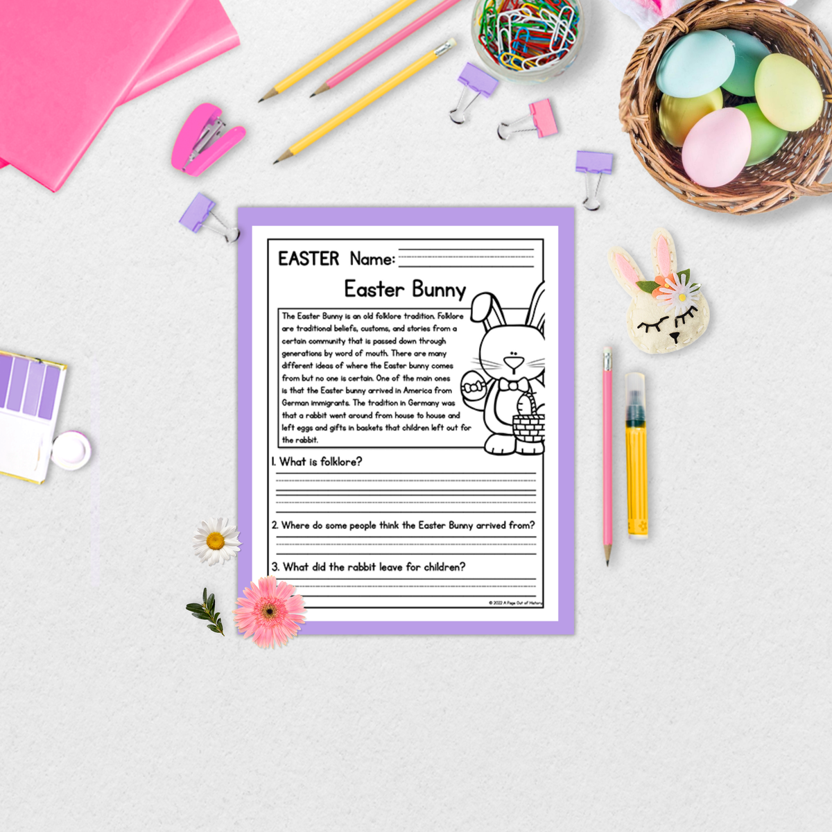 Easter Reading Comprehension Passages + Questions