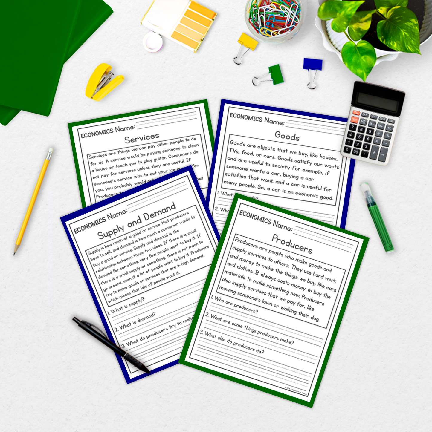 Economics Reading Comprehension Passages + Questions