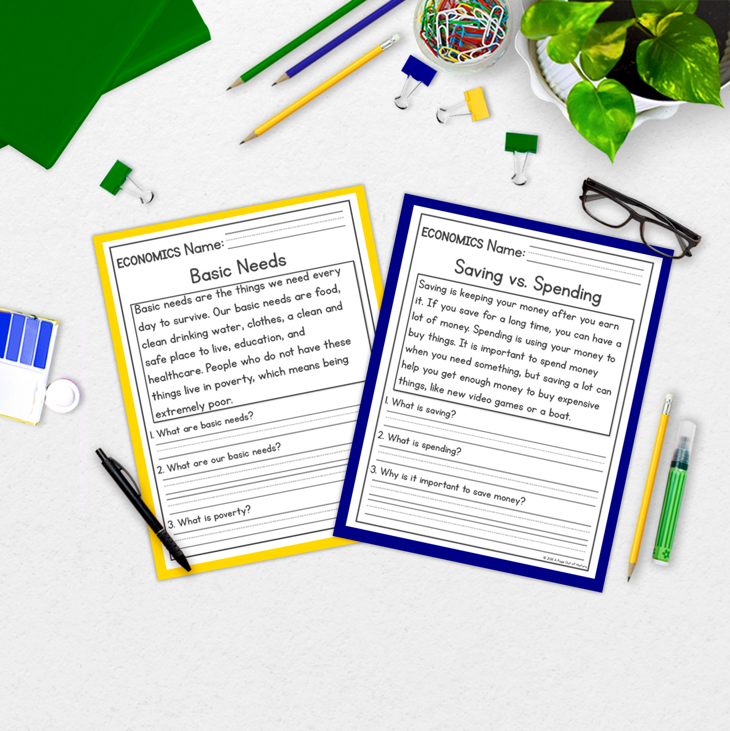 Economics Reading Comprehension Passages + Questions