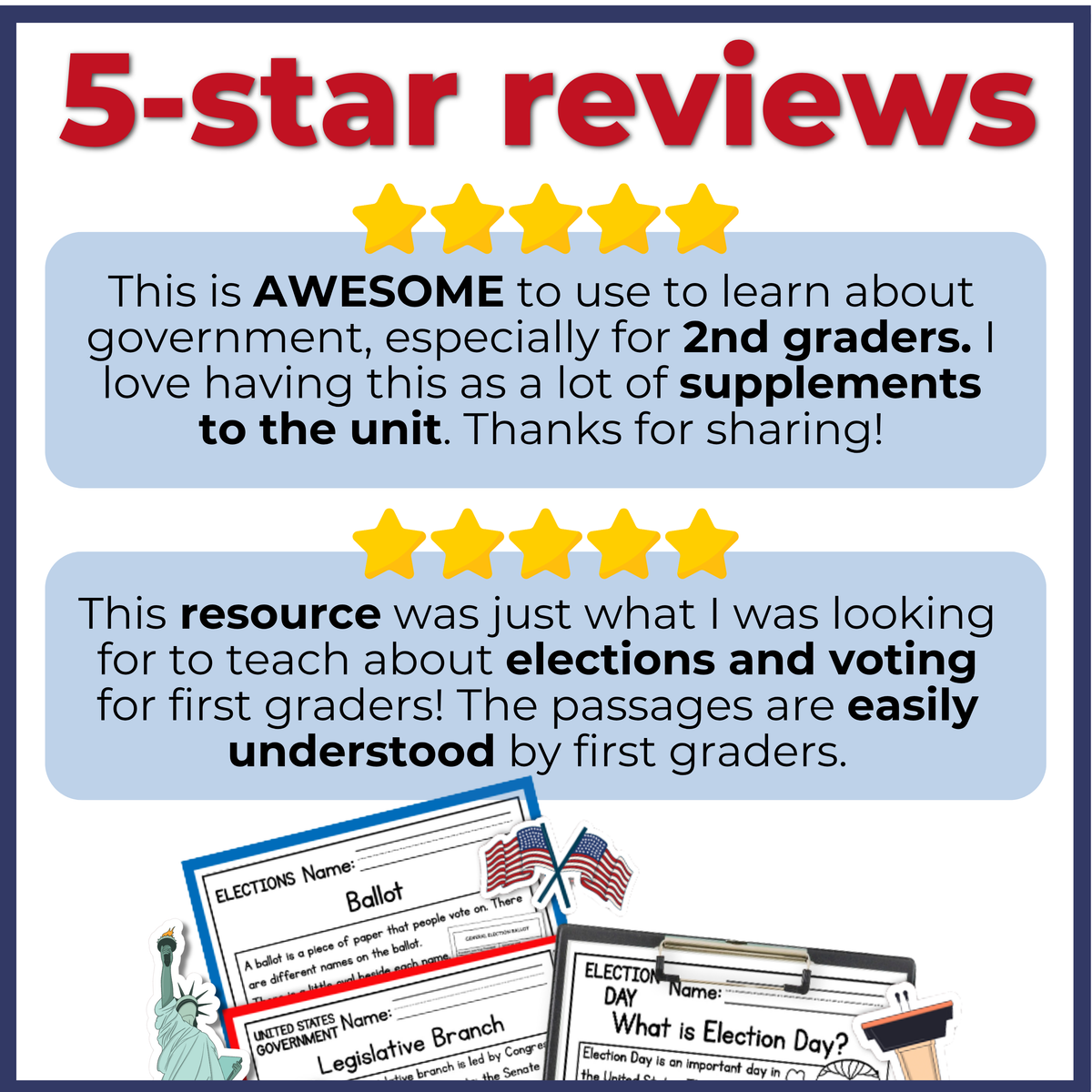 Elections & Government Reading Comprehension Passages + Questions