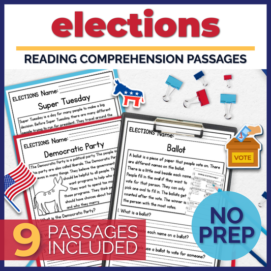 Elections Reading Comprehension Passages + Questions