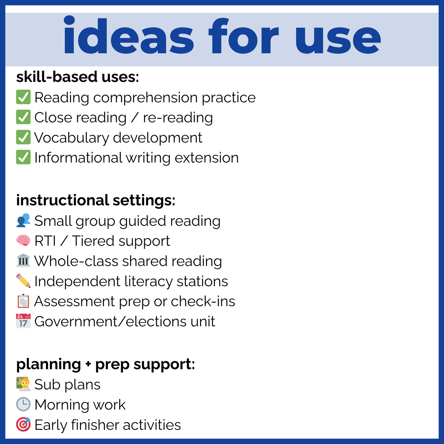 Elections Reading Comprehension Passages + Questions