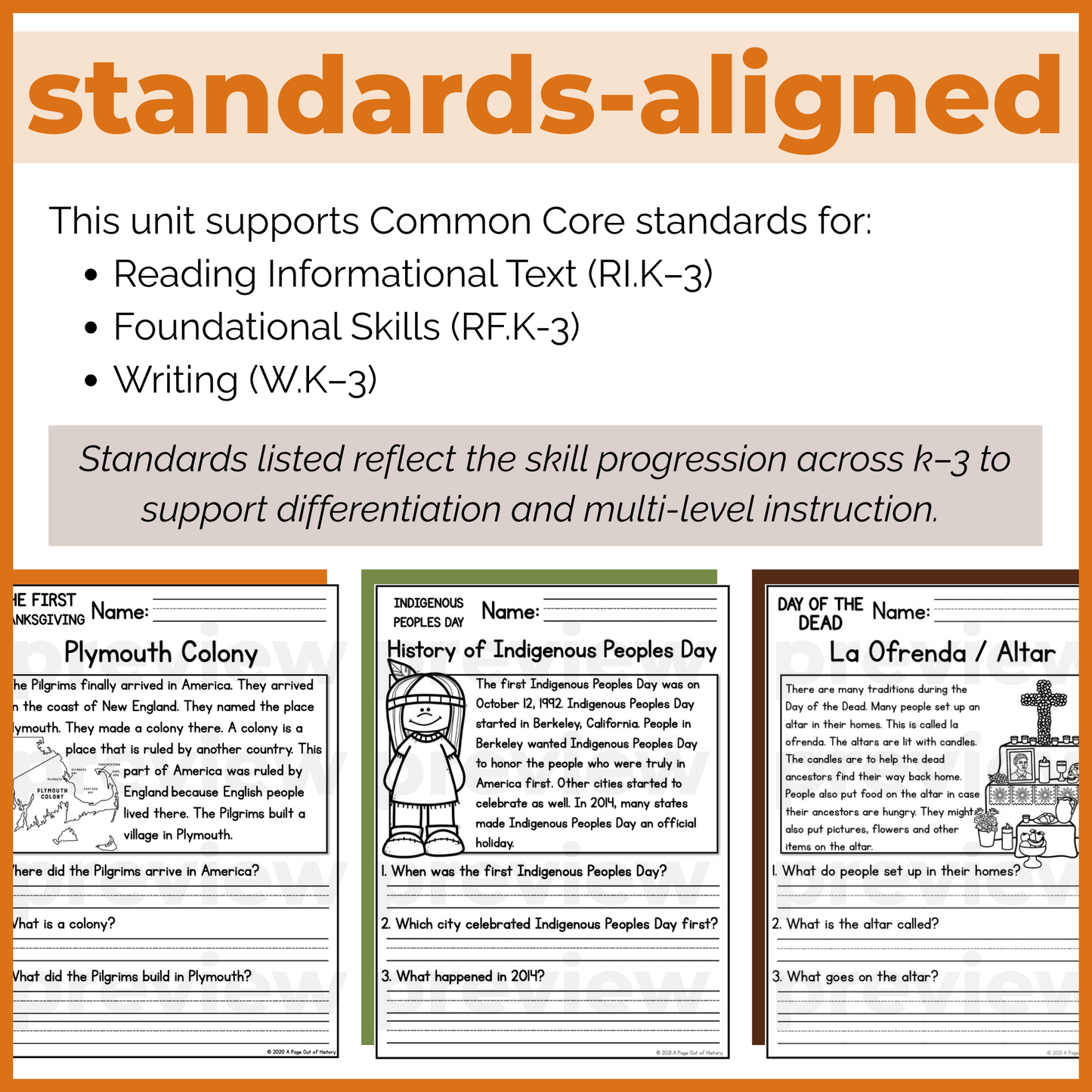 Fall Holidays Reading Comprehension Passages + Questions