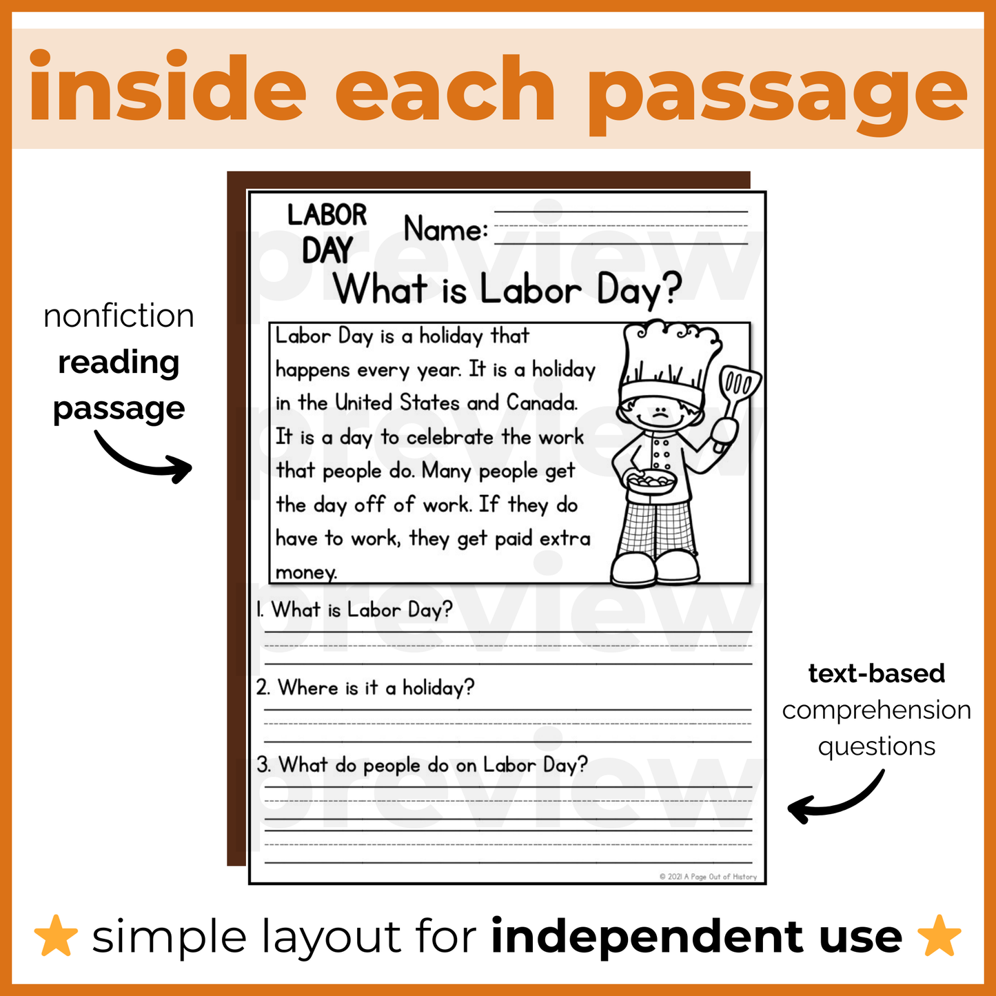 Fall Holidays Reading Comprehension Passages + Questions