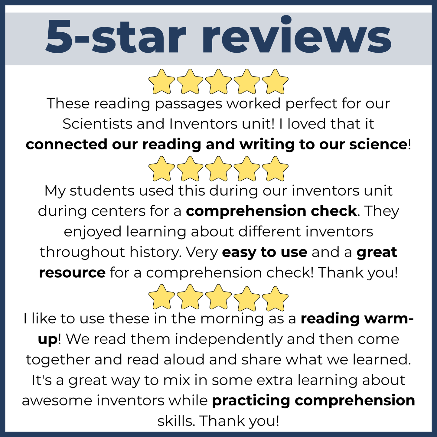 Famous Inventors Reading Comprehension Passages + Questions