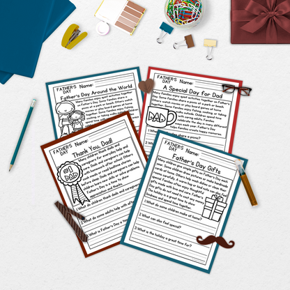 Father's Day Reading Comprehension Passages + Questions
