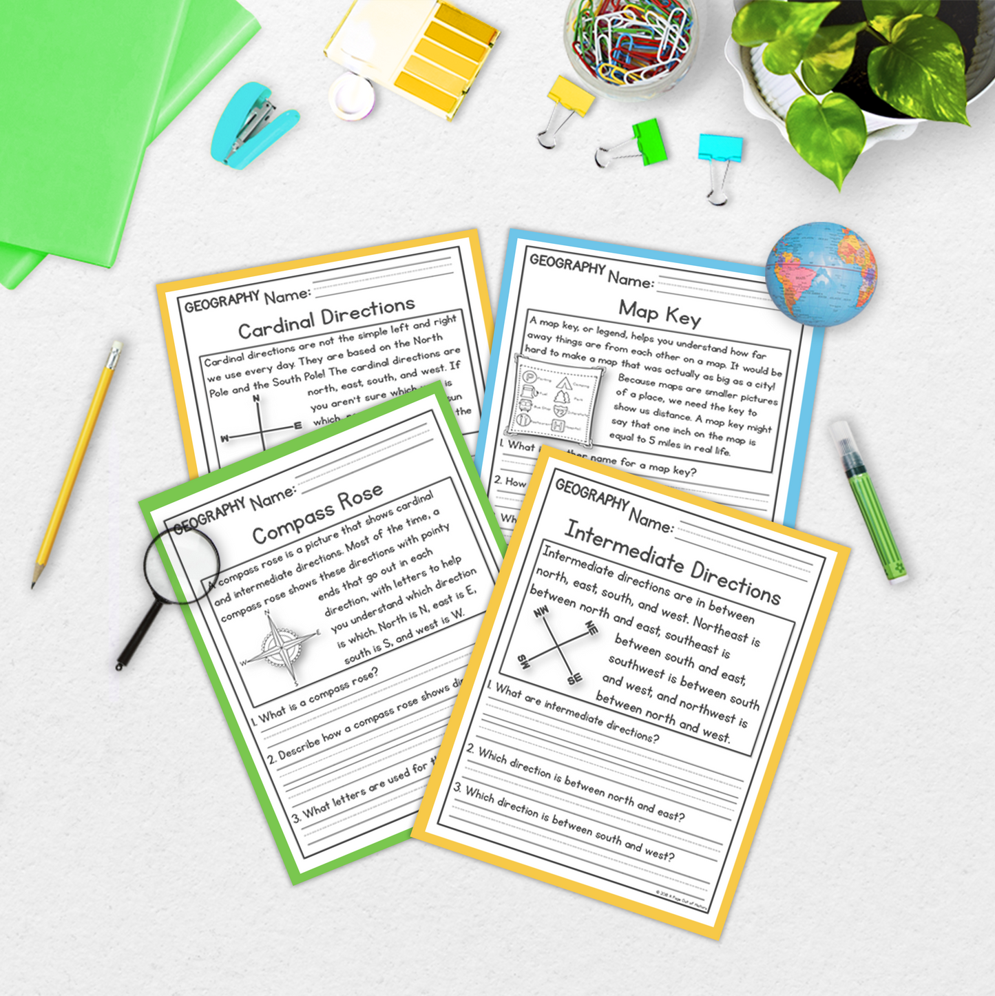 Geography Reading Comprehension Passages + Questions