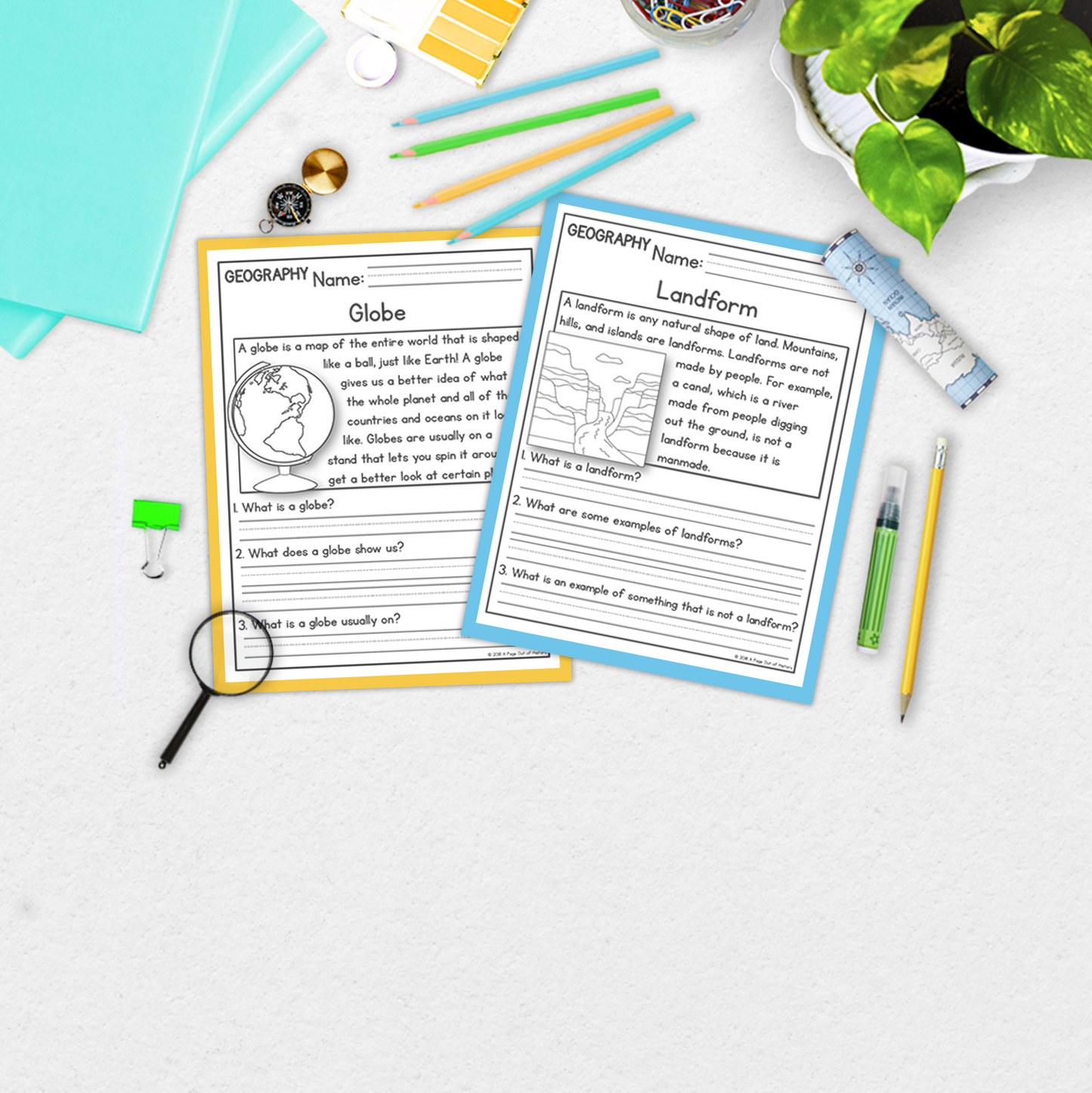 Geography Reading Comprehension Passages + Questions