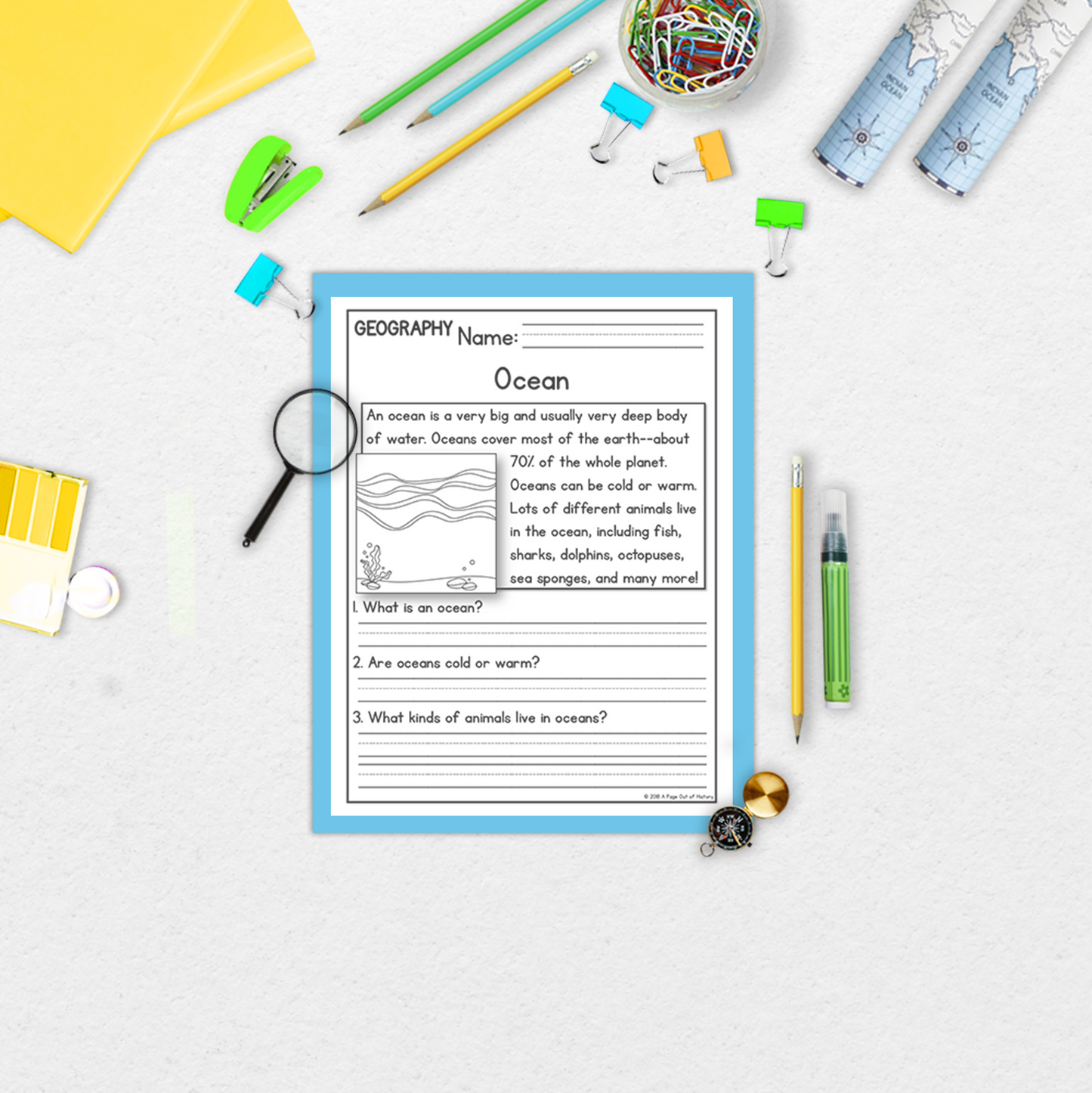 Geography Reading Comprehension Passages + Questions