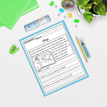 Geography Reading Comprehension Passages + Questions