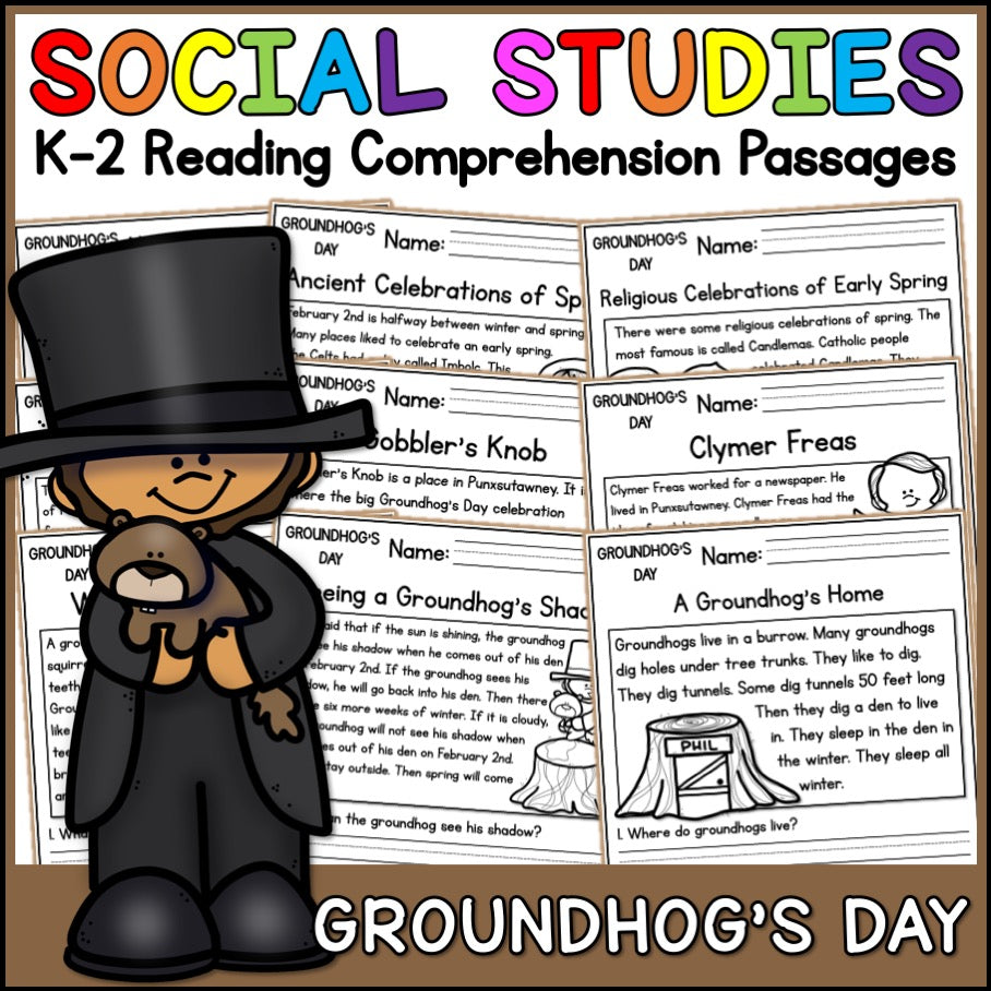 Groundhogs Day Reading Comprehension Passages + Questions