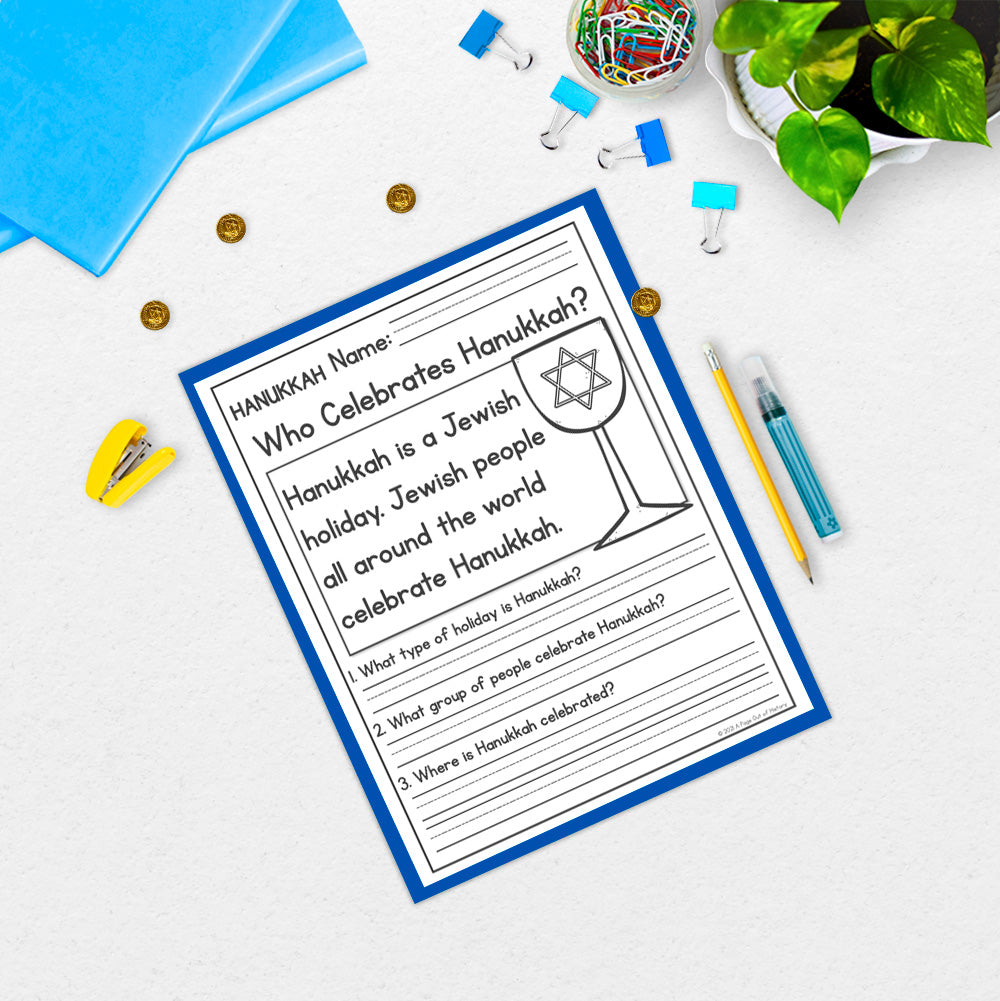 Hanukkah Reading Comprehension Passages + Questions