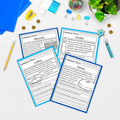 Hanukkah Reading Comprehension Passages + Questions