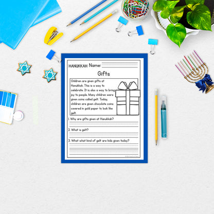 Hanukkah Reading Comprehension Passages + Questions