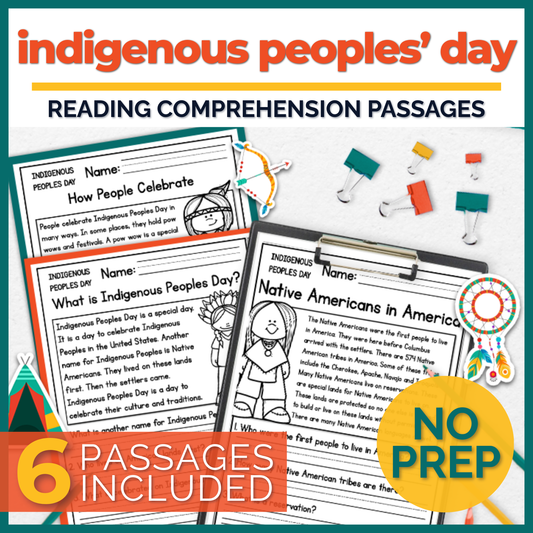 Indigenous Peoples Day Reading Comprehension Passages + Questions