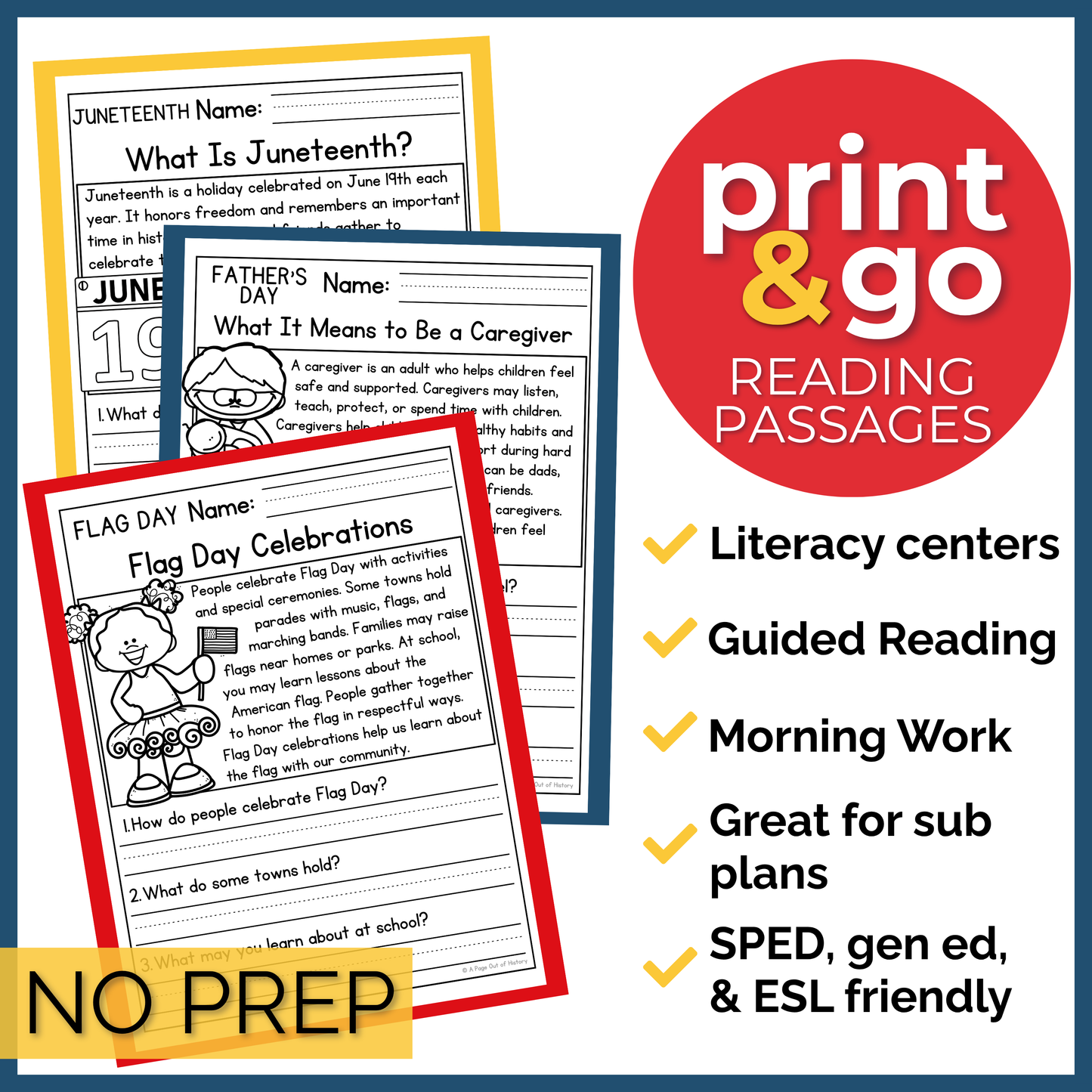 June Holidays Reading Comprehension Passages+Questions
