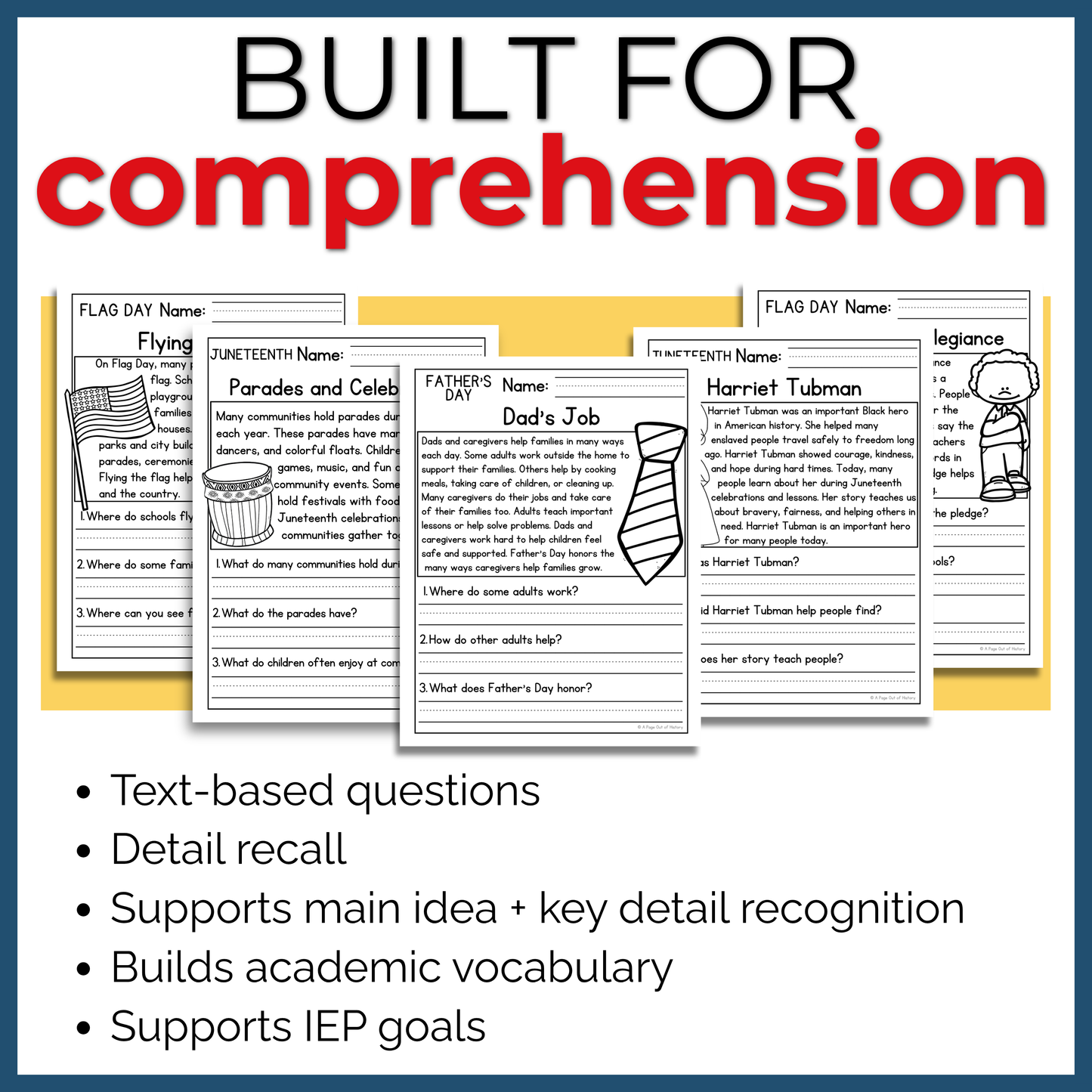 June Holidays Reading Comprehension Passages+Questions