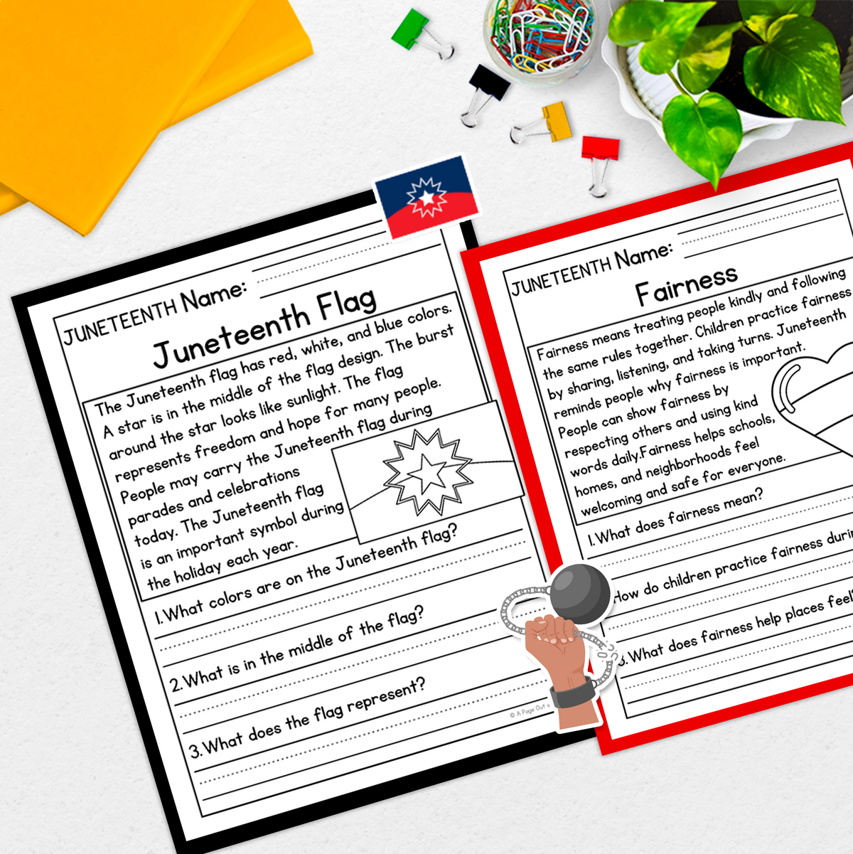 Juneteenth Reading Comprehension Passages + Questions