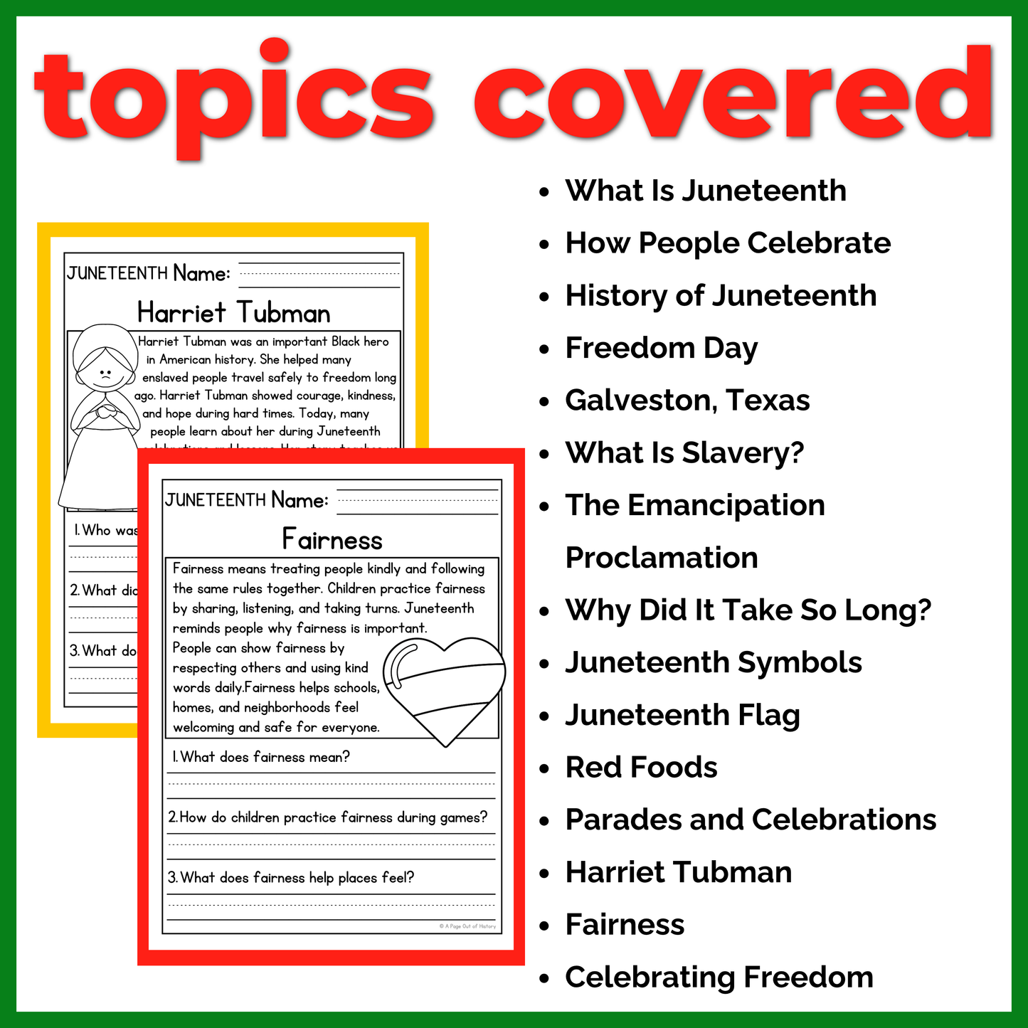 Juneteenth Reading Comprehension Passages + Questions