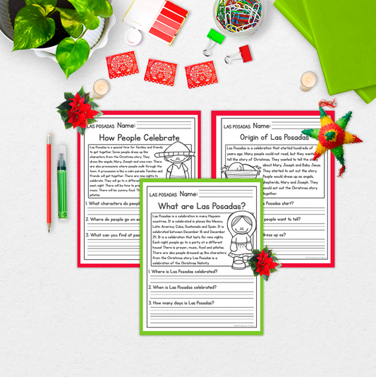 Las Posadas Reading Comprehension Passages + Questions