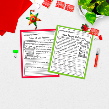 Las Posadas Reading Comprehension Passages + Questions