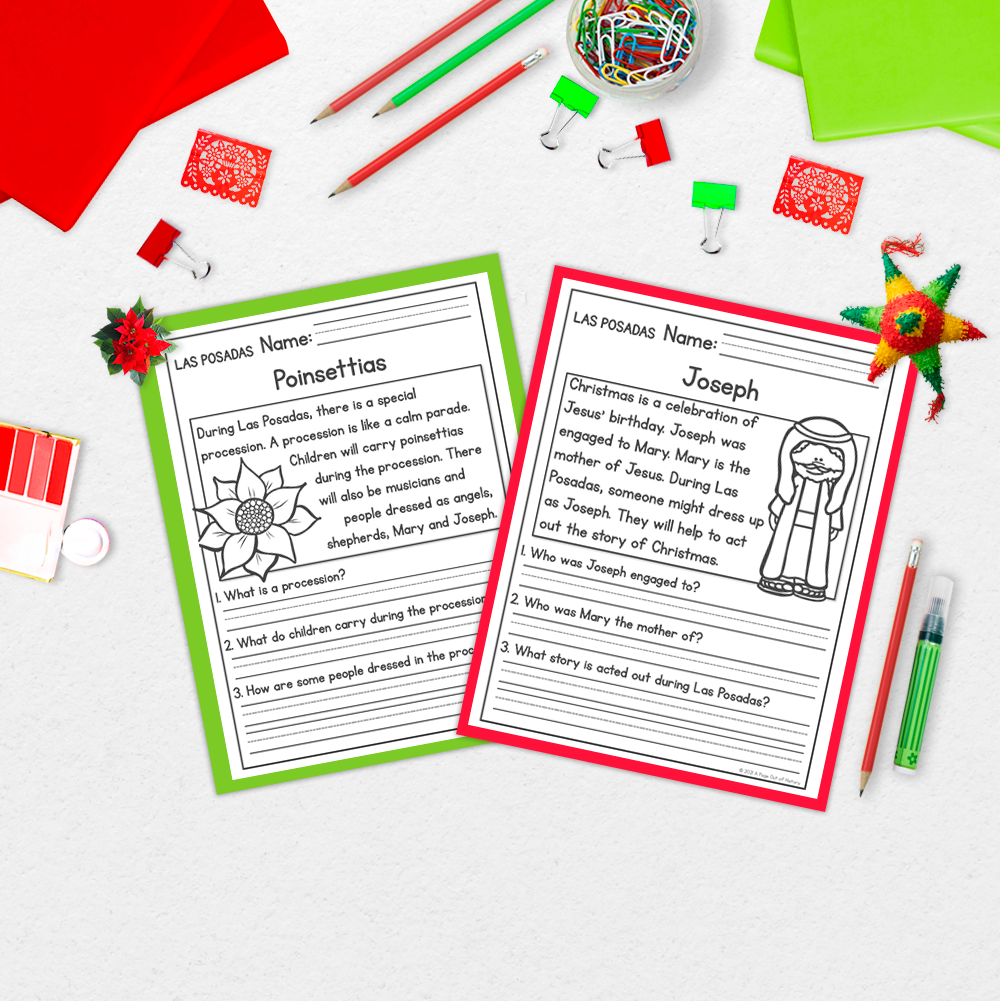 Las Posadas Reading Comprehension Passages + Questions