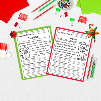 Las Posadas Reading Comprehension Passages + Questions