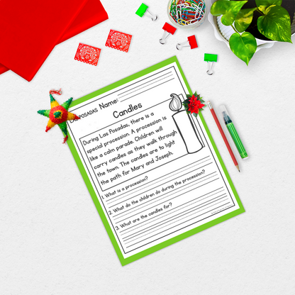 Las Posadas Reading Comprehension Passages + Questions