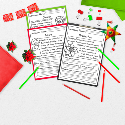 Las Posadas Reading Comprehension Passages + Questions