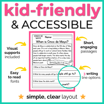 May Holidays Reading Comprehension Passages+Questions