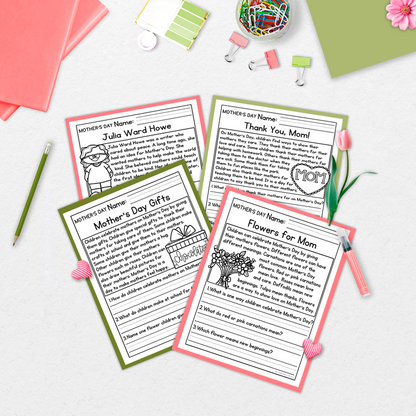 Mother's Day Comprehension Passages + Questions