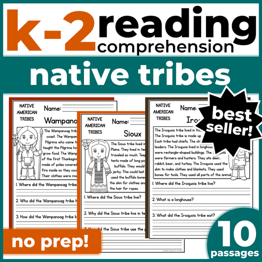 Native American Indigenous Tribes Reading Comprehension Passages + Questions