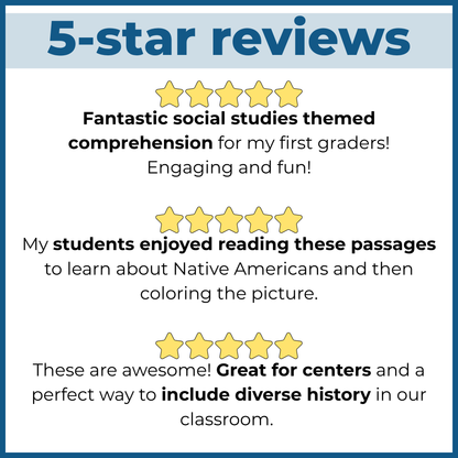 Native Americans Indigenous People Reading Comprehension Passages + Questions