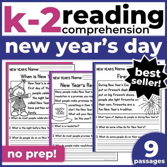 New Year’s Day Reading Comprehension Passages + Questions