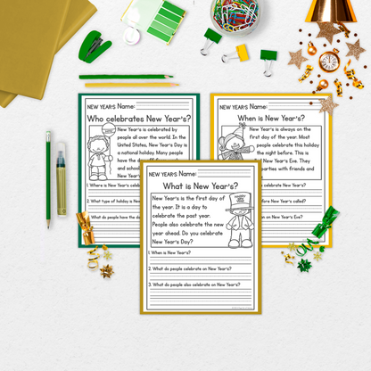 New Year’s Day Reading Comprehension Passages + Questions