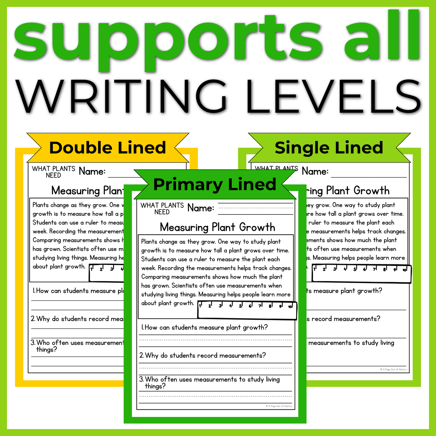 Plants Reading Comprehension Passages + Questions