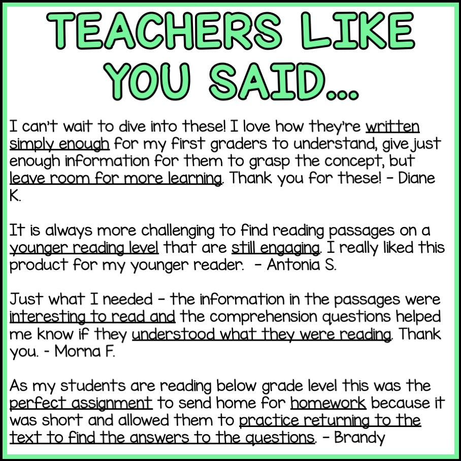 Southern Colonies Reading Comprehension Passages + Questions
