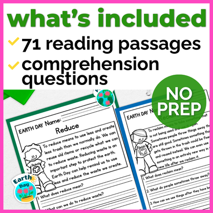 Spring Reading Comprehension Passages +Questions