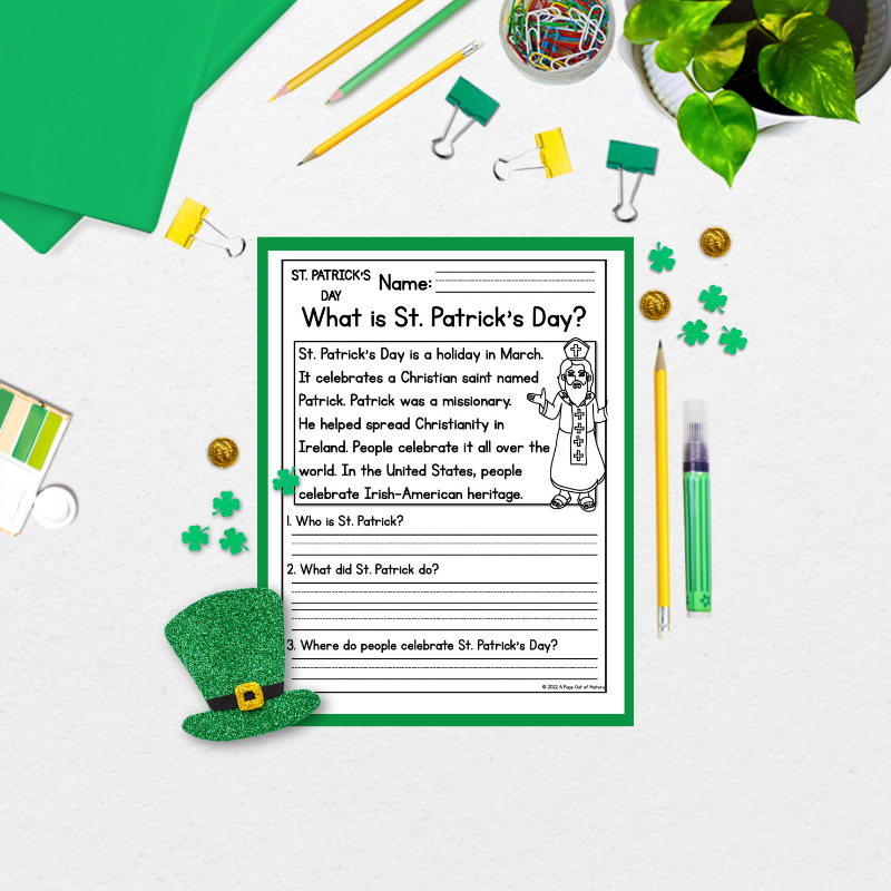 St. Patricks Day Reading Comprehension Passages + Questions