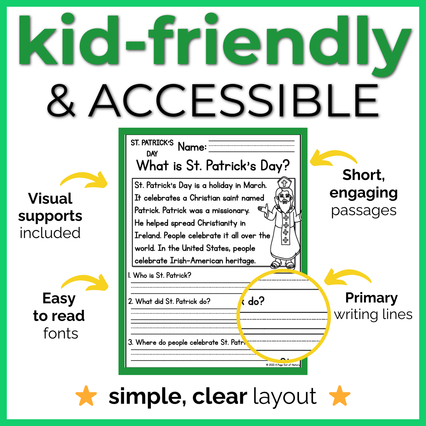 St. Patricks Day Reading Comprehension Passages + Questions