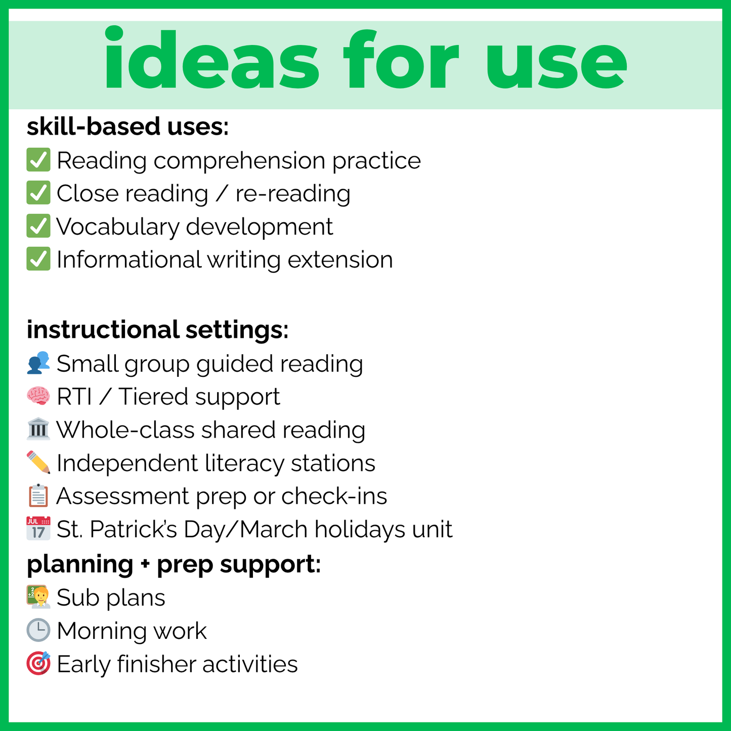 St. Patricks Day Reading Comprehension Passages + Questions