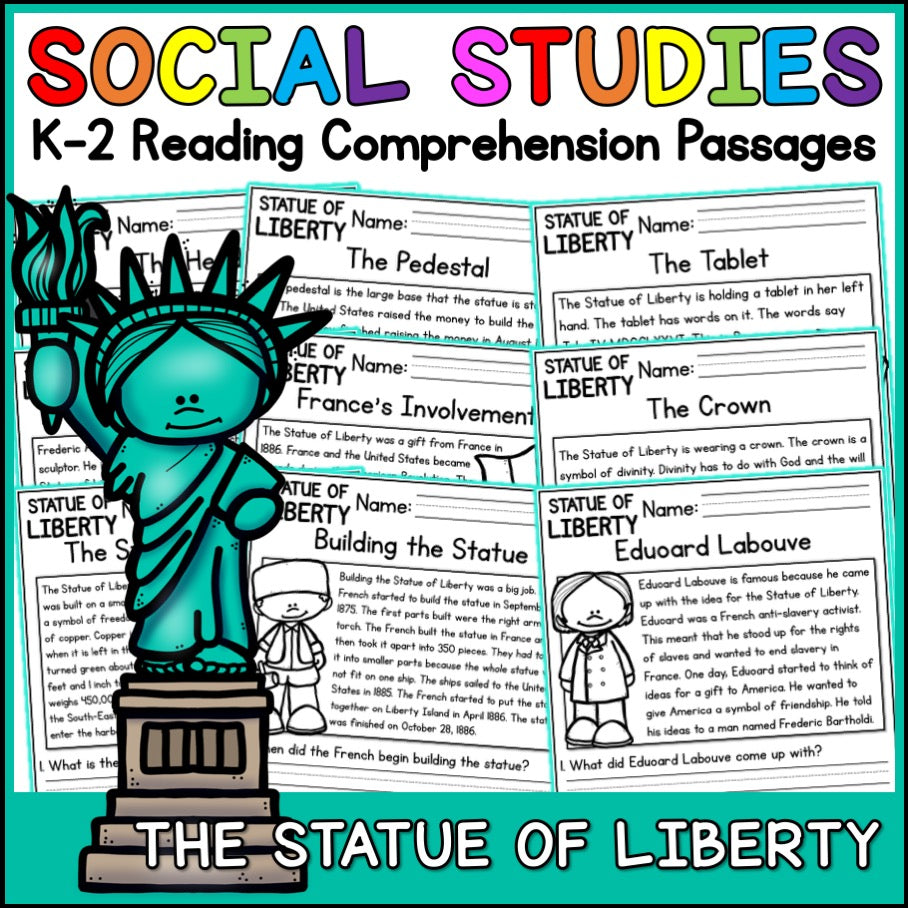 Statue of Liberty Reading Comprehension Passages + Questions