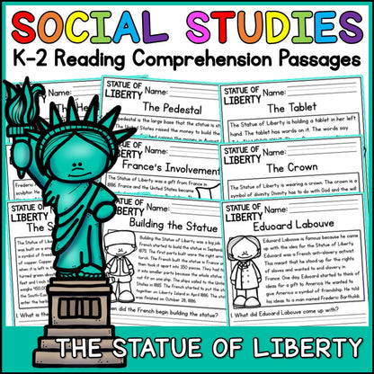 Statue of Liberty Reading Comprehension Passages + Questions