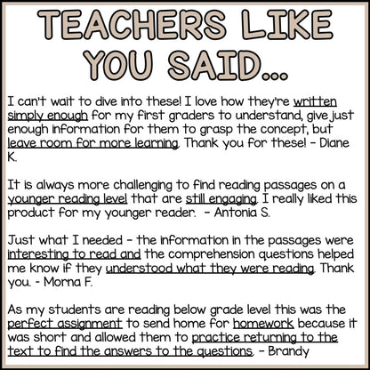 US Constitution Reading Comprehension Passages + Questions