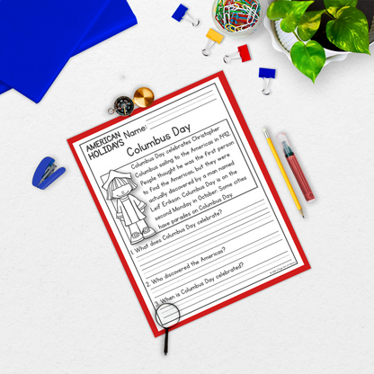 American US Holidays Reading Comprehension Passages + Questions