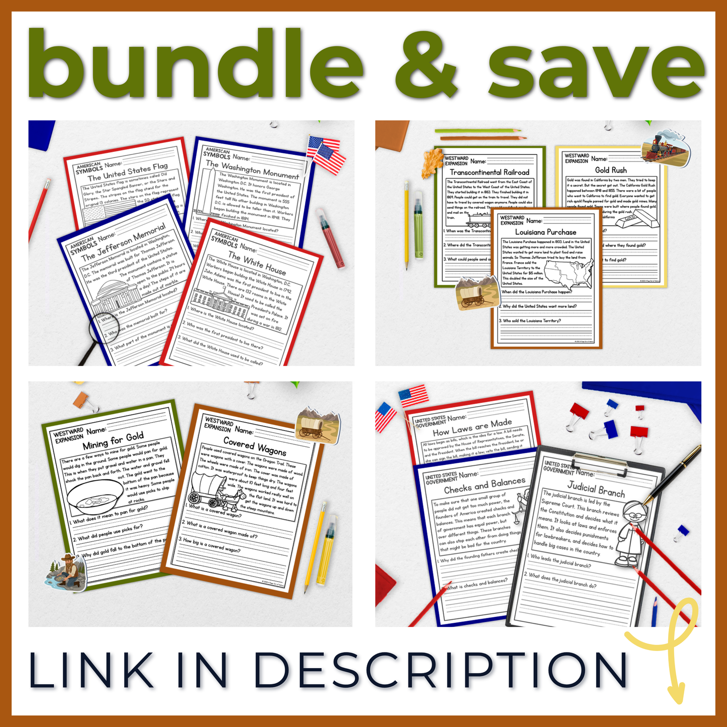 Westward Expansion Reading Comprehension Passages + Questions