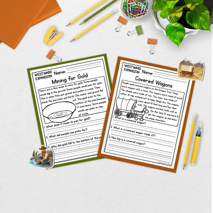 Westward Expansion Reading Comprehension Passages + Questions
