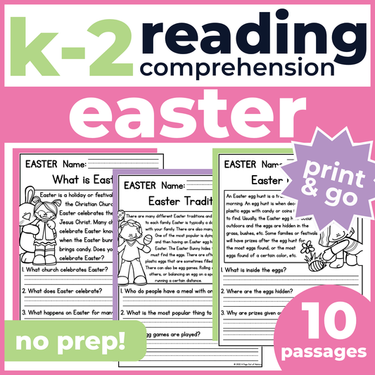 Easter Reading Comprehension Passages + Questions