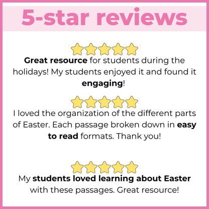 Easter Reading Comprehension Passages + Questions